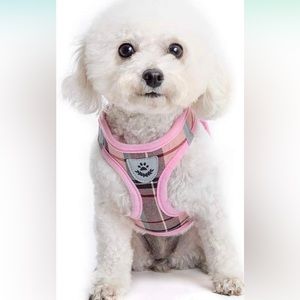 New Soft Mesh Plaid Puppy Harness - Small